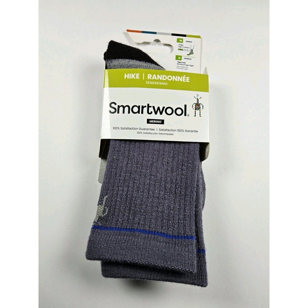 Smartwool Unisex Hike Merino Crew Socks Light Cushion Size M (W7-9.5, M6-8.5)